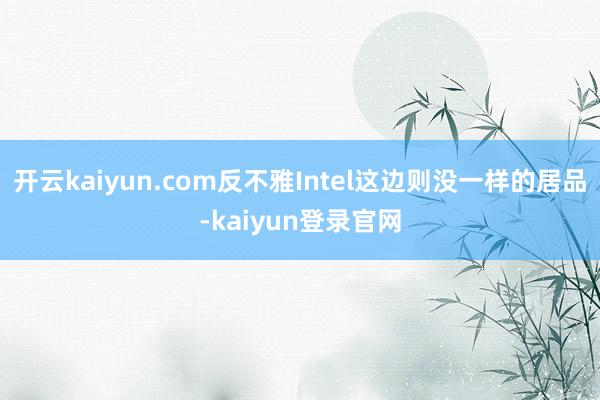开云kaiyun.com反不雅Intel这边则没一样的居品-kaiyun登录官网