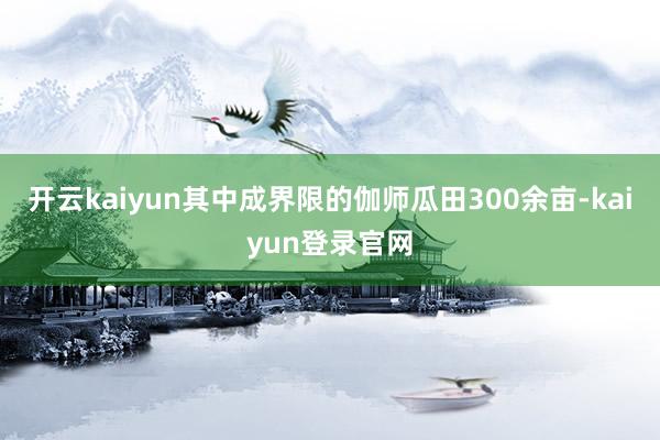 开云kaiyun其中成界限的伽师瓜田300余亩-kaiyun登录官网