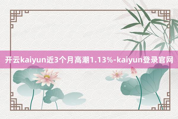 开云kaiyun近3个月高潮1.13%-kaiyun登录官网