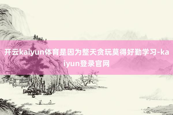 开云kaiyun体育是因为整天贪玩莫得好勤学习-kaiyun登录官网
