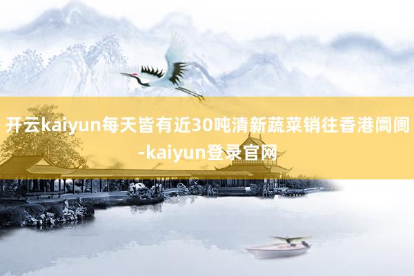 开云kaiyun每天皆有近30吨清新蔬菜销往香港阛阓-kaiyun登录官网